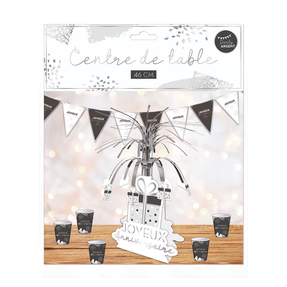 Centre de table Party chic argent