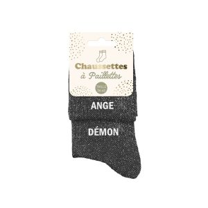 Chaussettes Paillettes Ange Démon