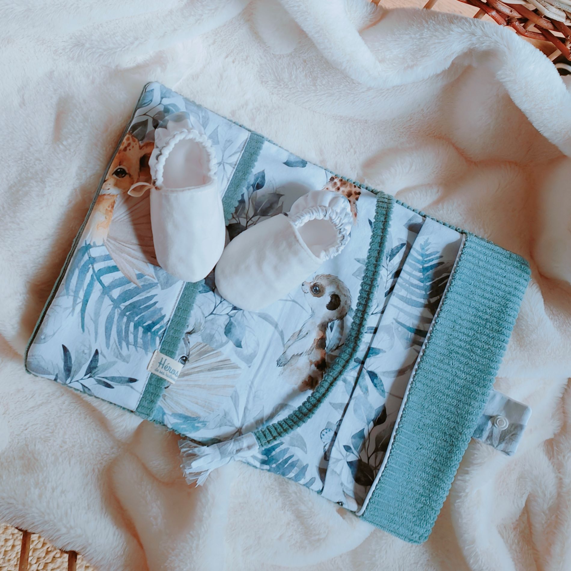 Chaussons Bébé personnalisables 100% Coton | Savane – Image 4
