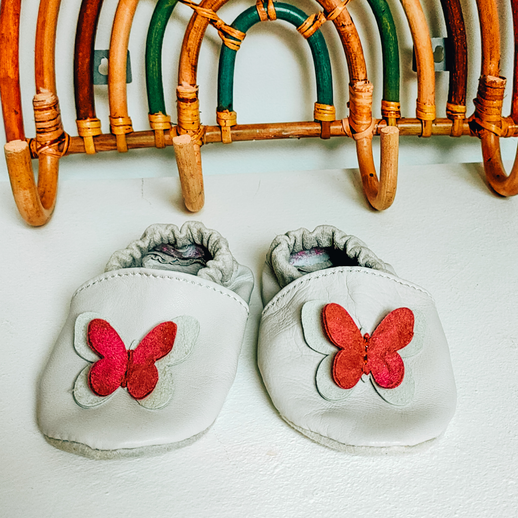 Chaussons Bébé Papillon | Cuir souple à personnaliser – Image 4