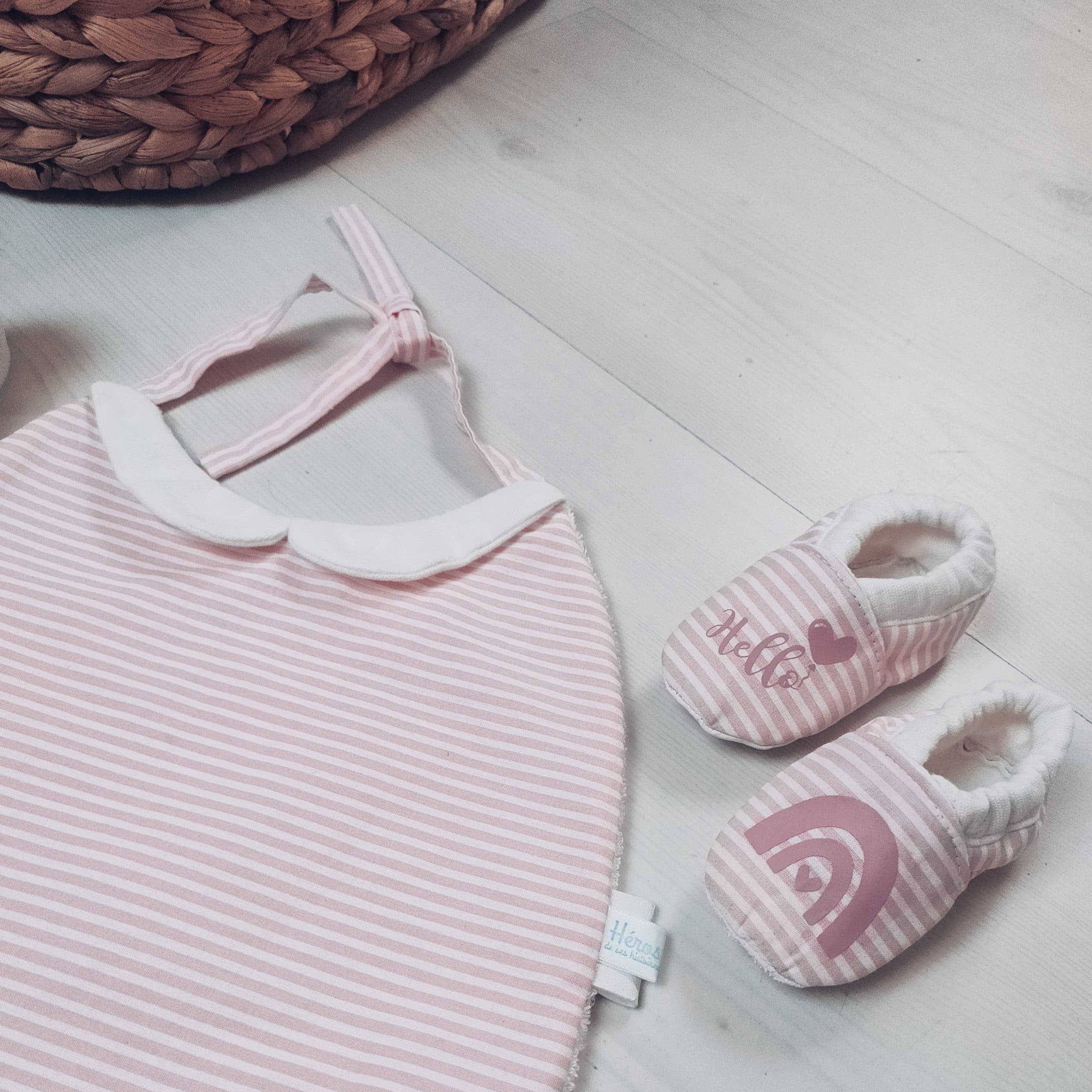 Chaussons Personnalisés : Modèle Mademoiselle en Coton – Image 3