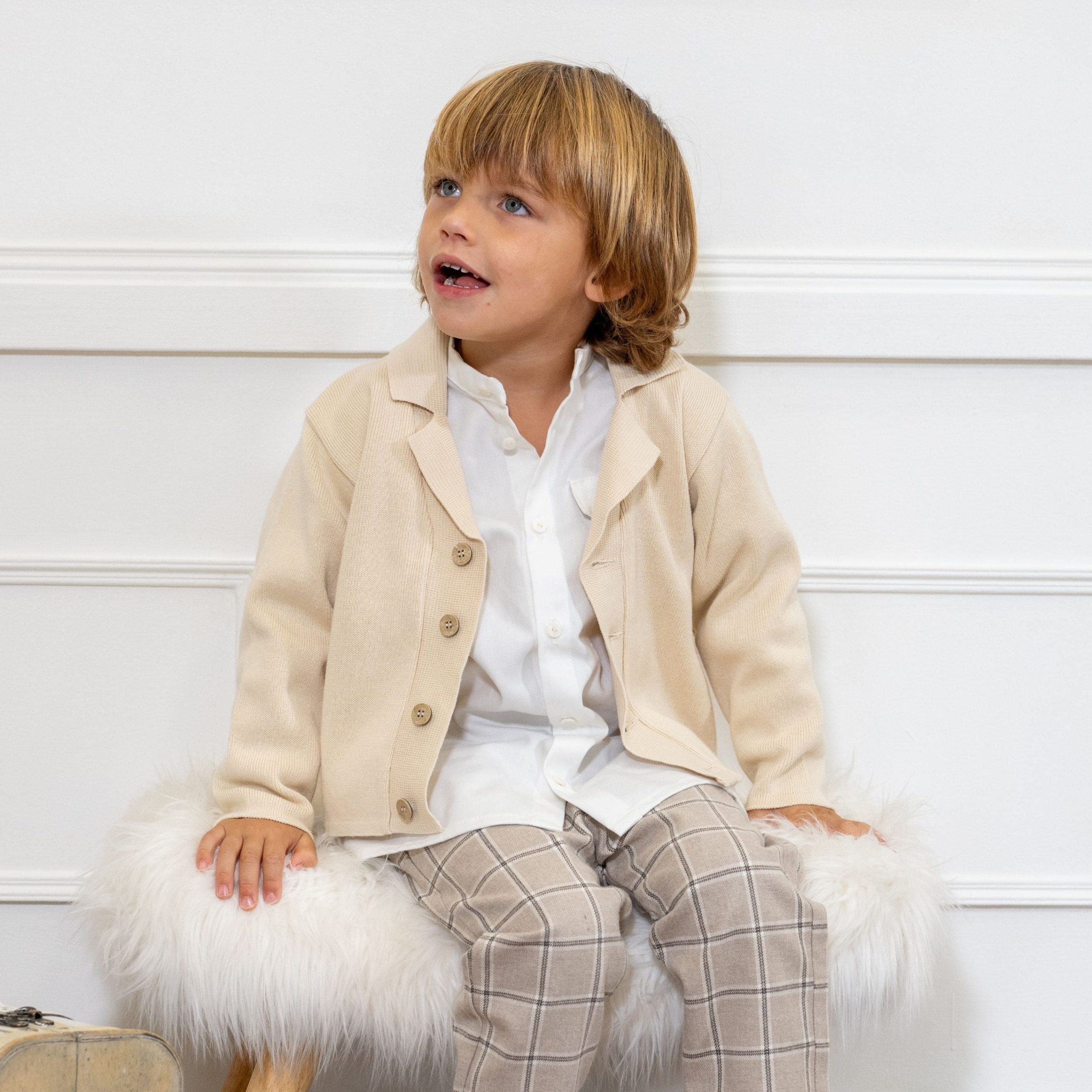 ETON | Boys Ivory Collarless Cotton Shirt – Image 4