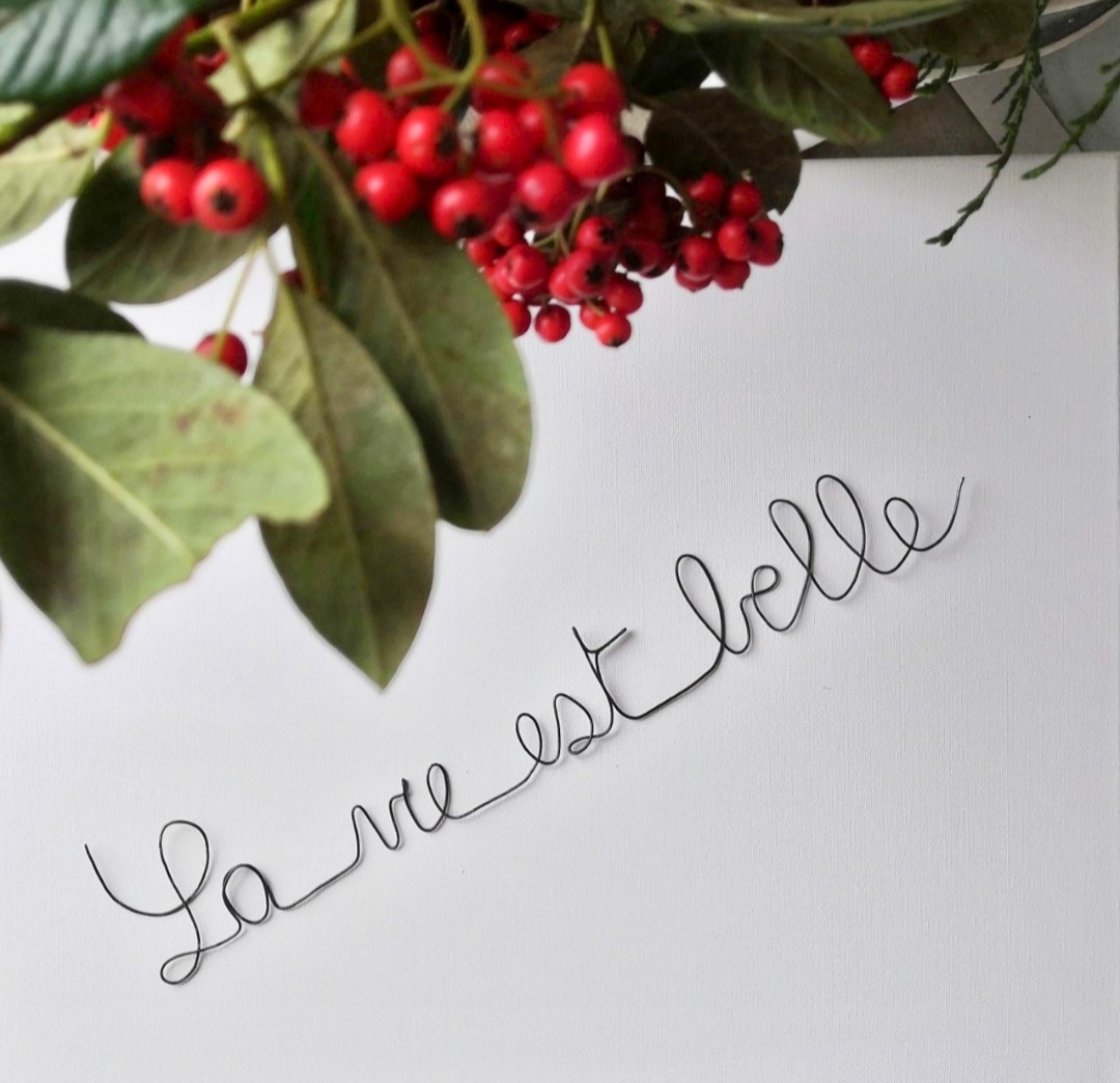 Message Personnalisé en Fil de fer – Mural ou Suspendu – Image 7