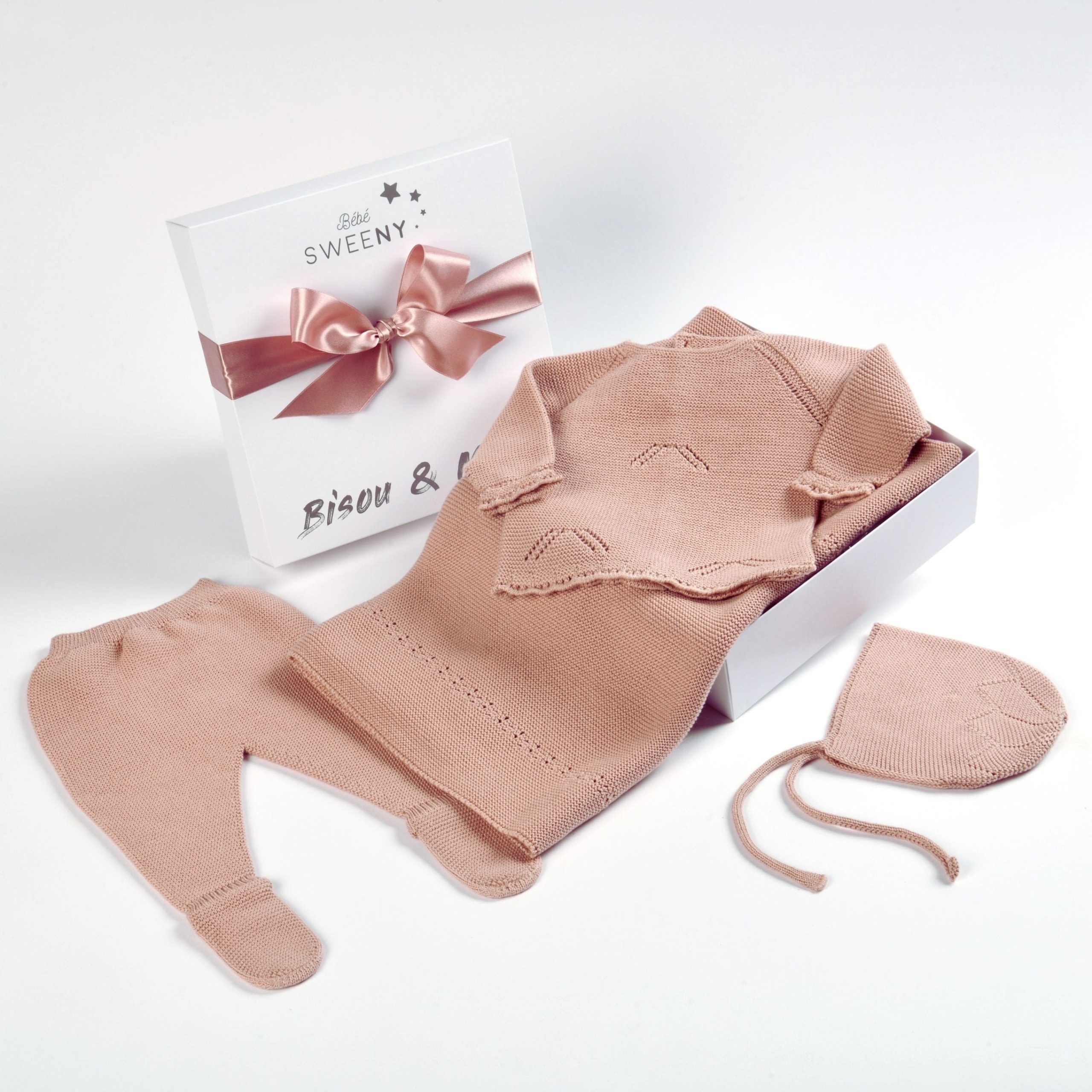 MELI | Baby Girls Dusty Rose Layette Set (4) – Image 2