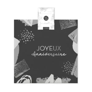 SERVIETTES PARTY CHIC ARGENT