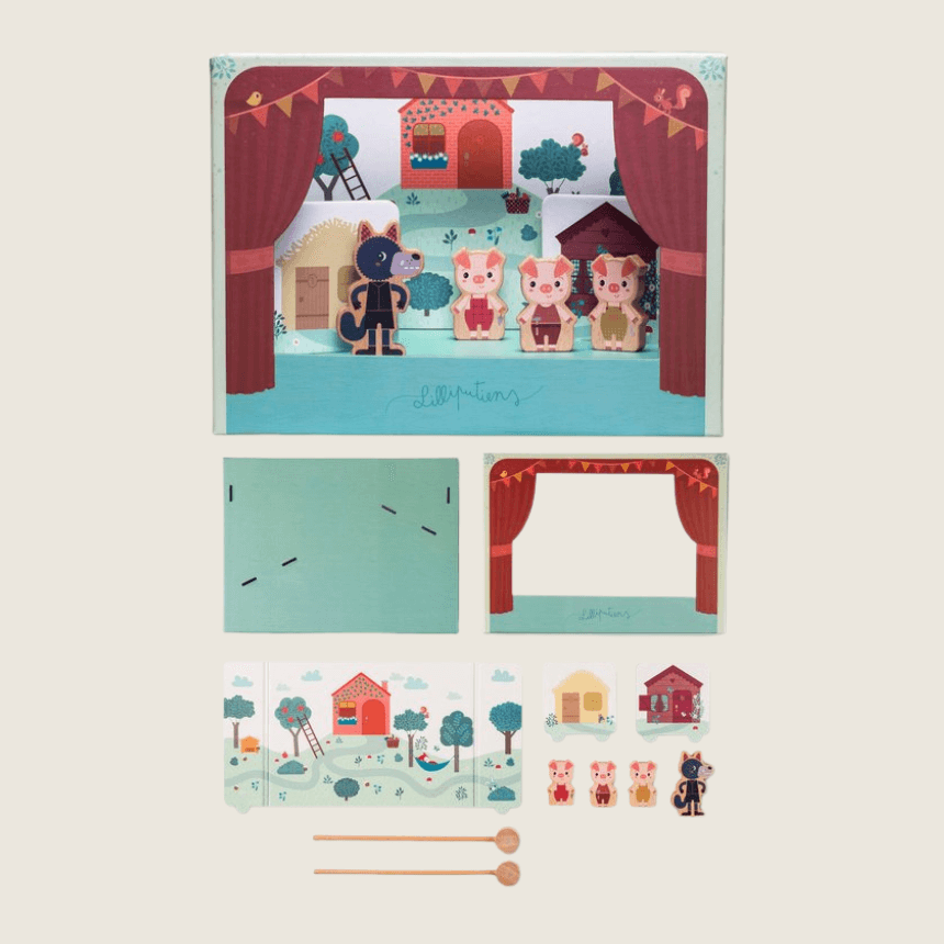 Petit théâtre aimanté – Les trois petits cochons – Image 2