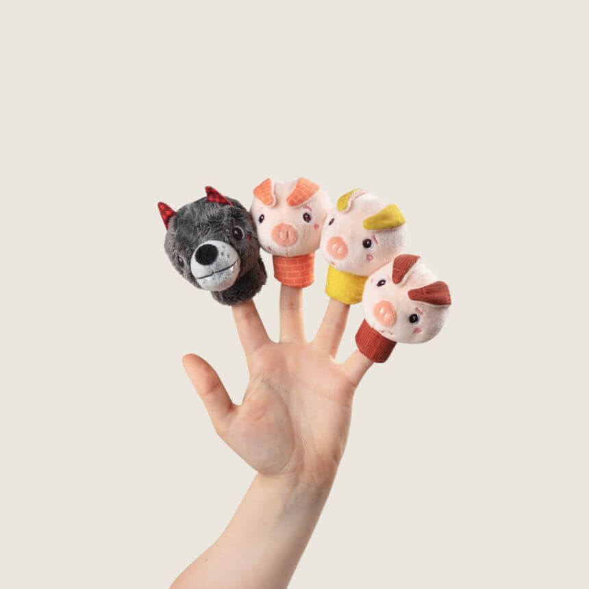 Marionnettes à doigt – Les trois petits cochons