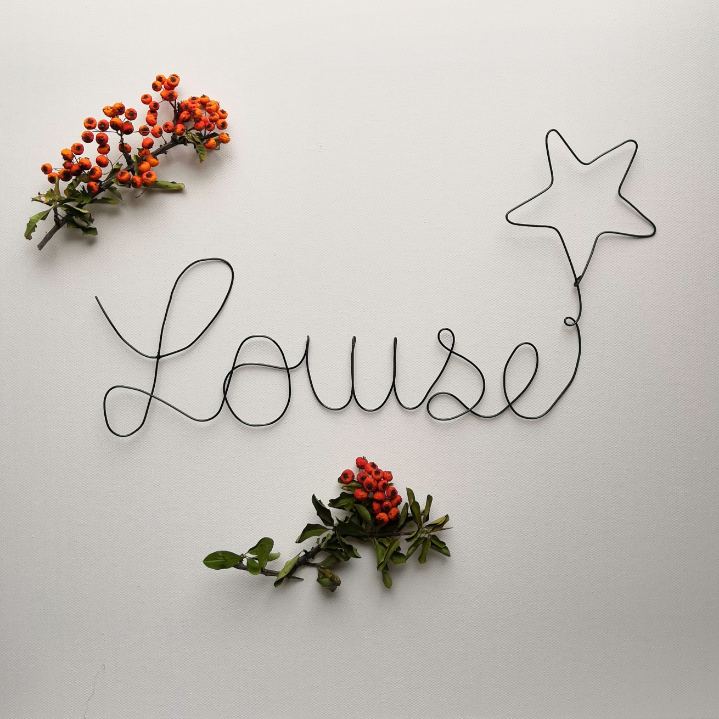 Prénom en fil de fer – mural ou suspendu – Image 7