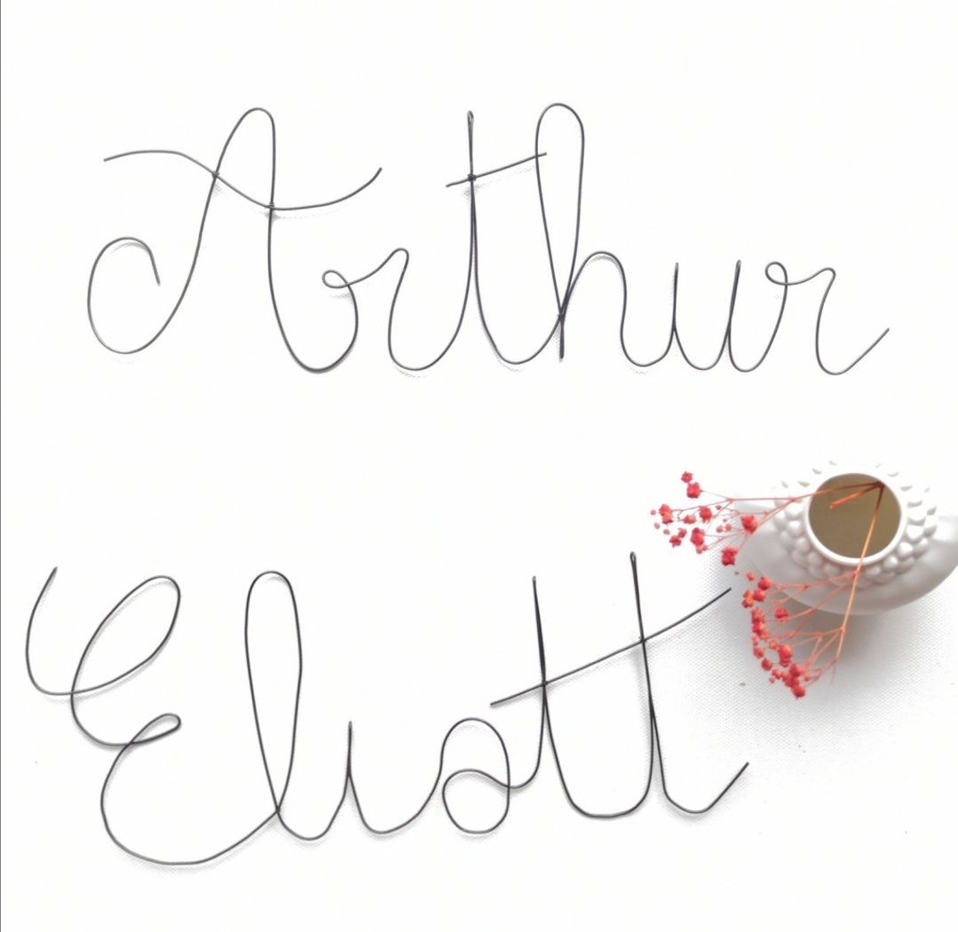 Prénom en fil de fer – mural ou suspendu – Image 8