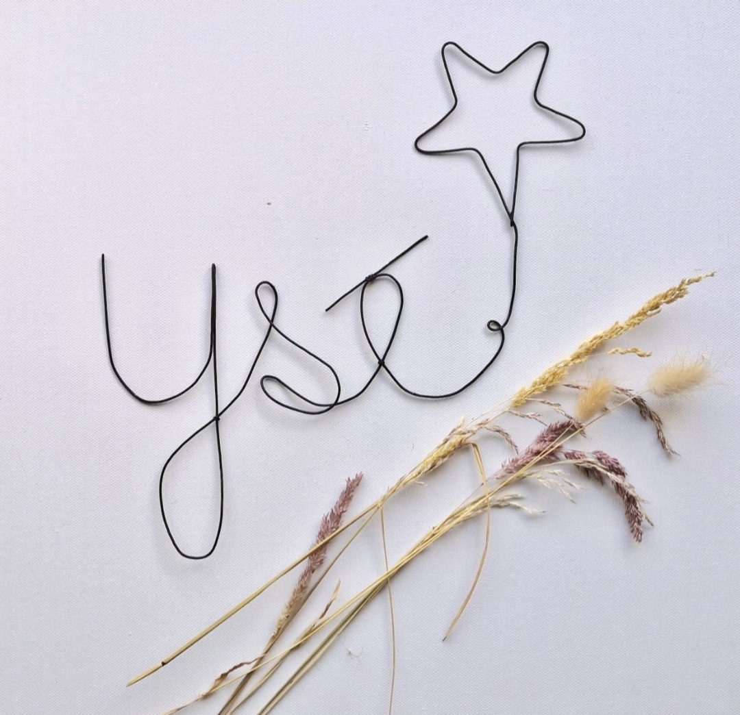 Prénom en fil de fer – mural ou suspendu – Image 5