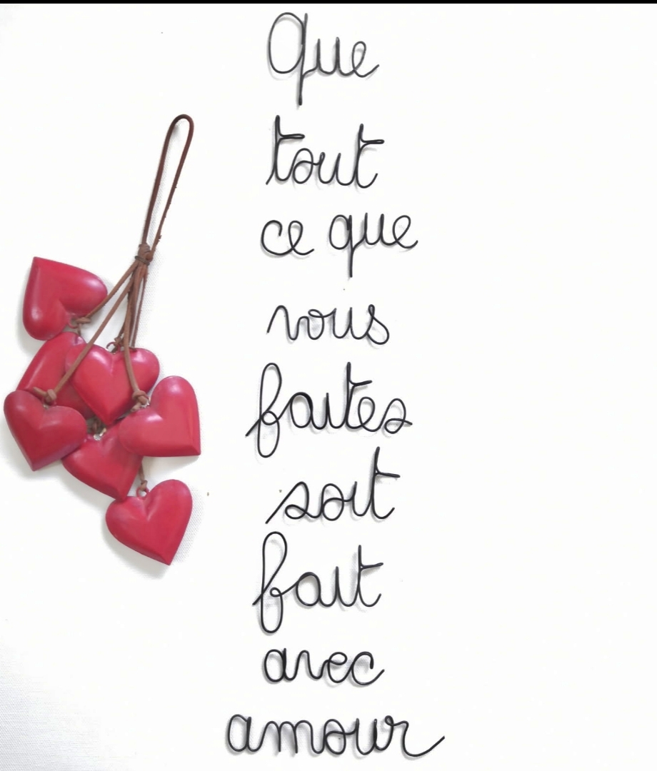 Message Personnalisé en Fil de fer – Mural ou Suspendu – Image 5