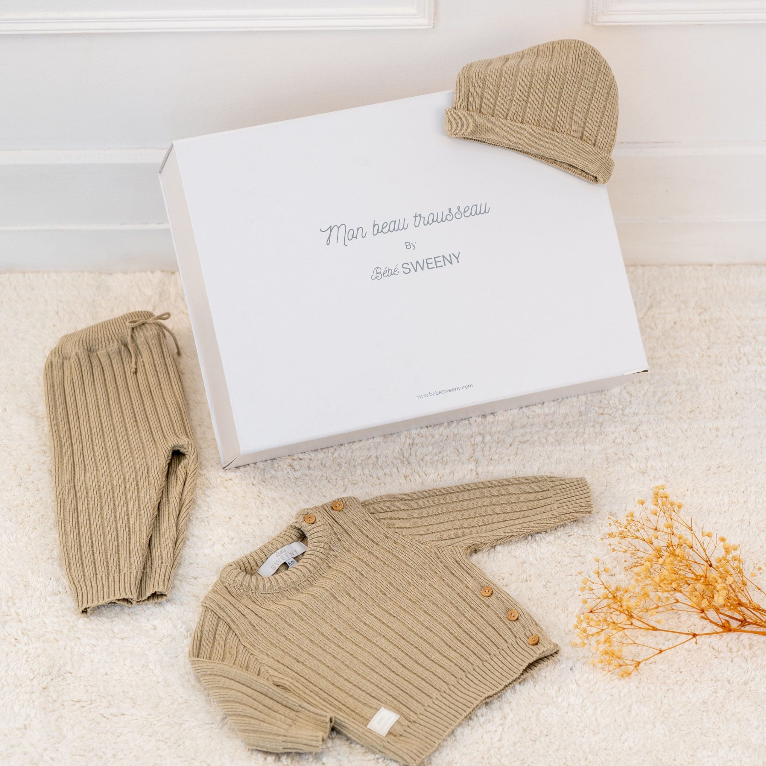 REMY | Beige Ribbed Knit Leggings Set (3) – Image 3