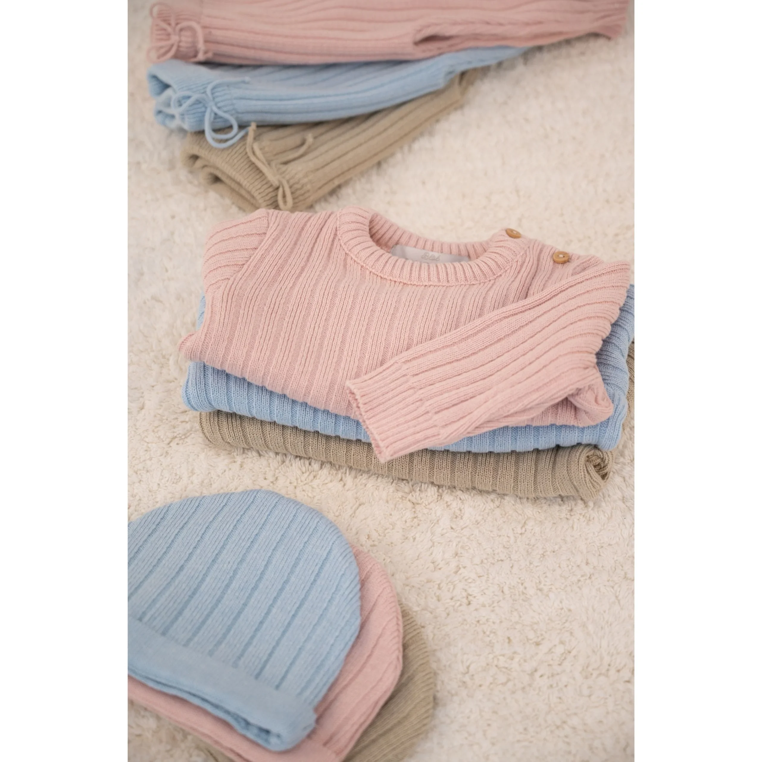 REMY | Pink Ribbed Knit Leggings Set (3) – Image 5