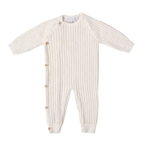 Baby Cream Knit Jumpsuit | Made in France