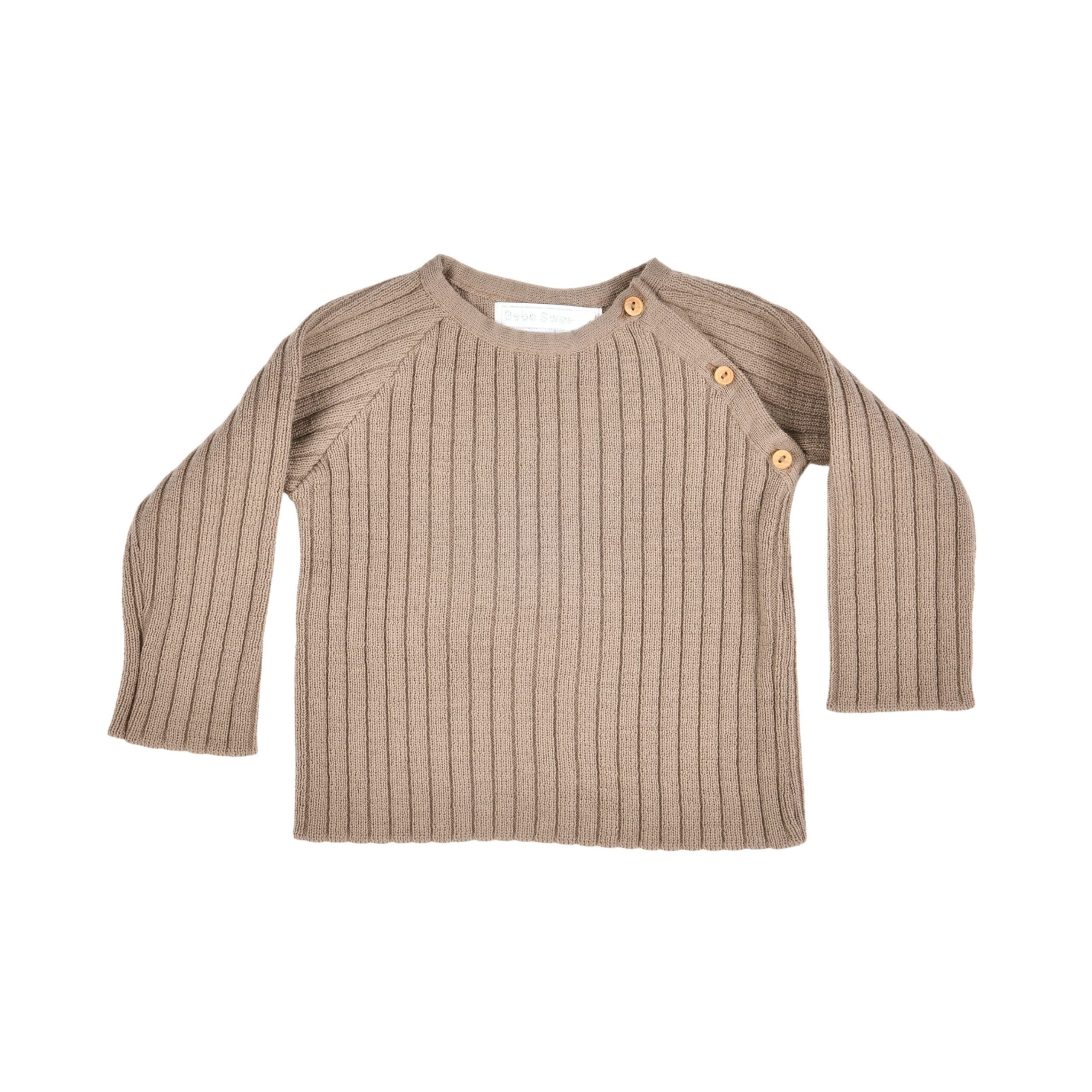 Boys Taupe Knit Sweater | Made in France – Image 2