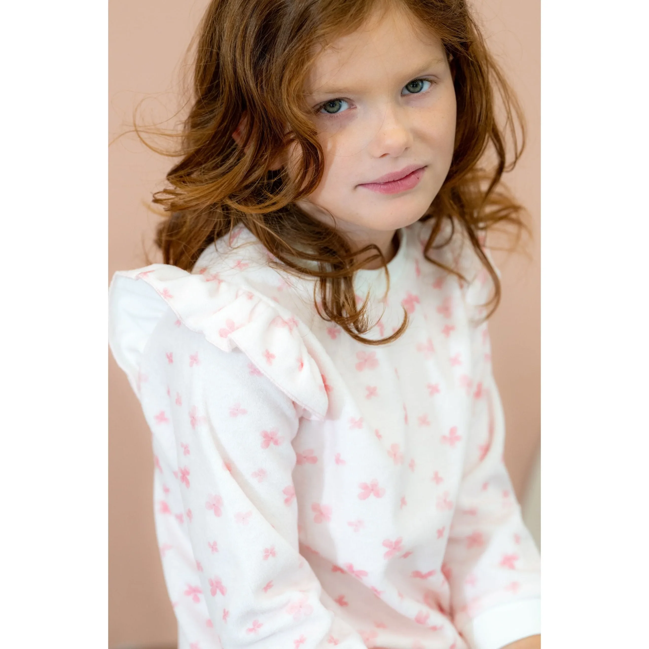 TAMAR | Girls Pink Velour Rosa Print 2-Piece Loungewear Set – Image 6