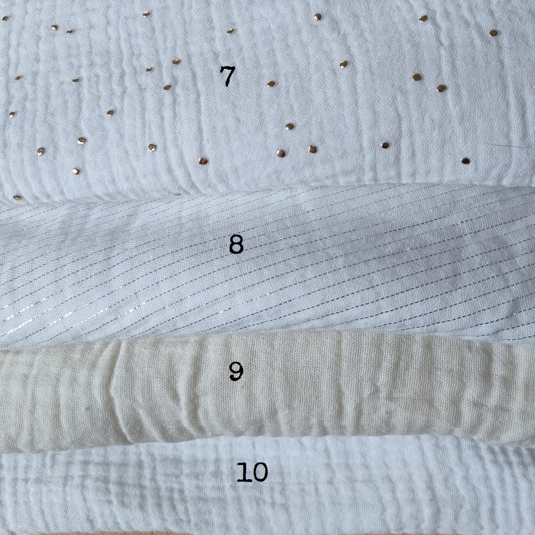 Bandeau Bébé Gaze de Coton à nouer | modèle Prairie – Image 6